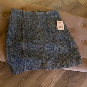 Free people denim skirt